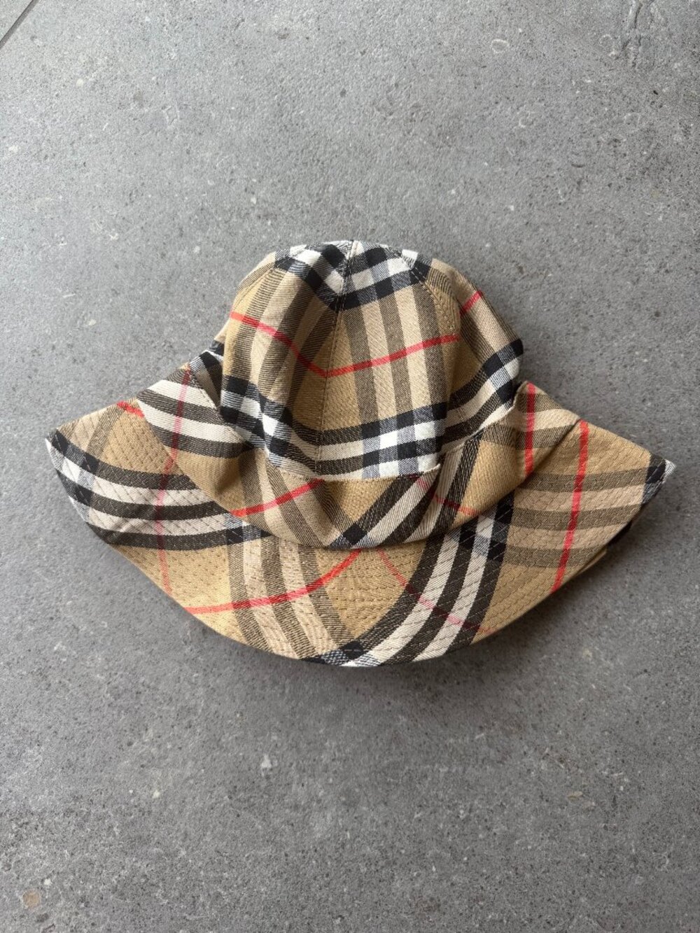 Vintage Burberrys London Nova Bucket Hat Panama - Size M